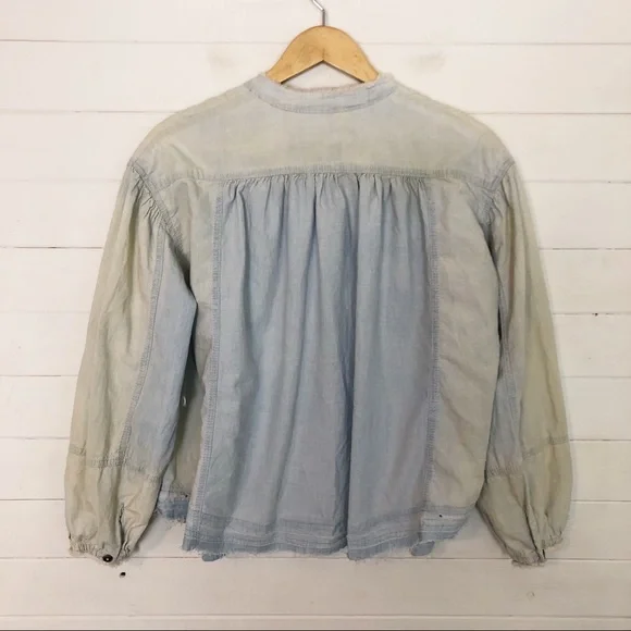 NEW Free People Set Sail Denim Top - Picture 5 of 9